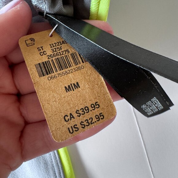 PINK Victoria's Secret Activewear Set Sports Bra and Bike Shorts Gray Lime Green - Picture 8 of 16